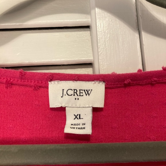 J. Crew Hot Pink Clip Dot Blouse Size Extra Large - Picture 7 of 10
